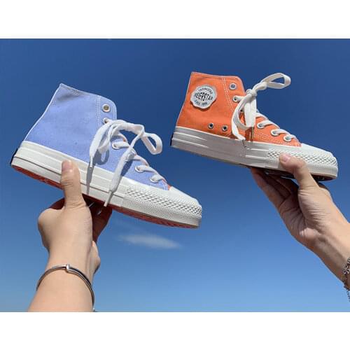 Womens Ultraviolet Color Change High-top Canvas Shoes Student Trend Fashion Board Shoes Fairy Kawaii Sweet Walk Casual Sneakers