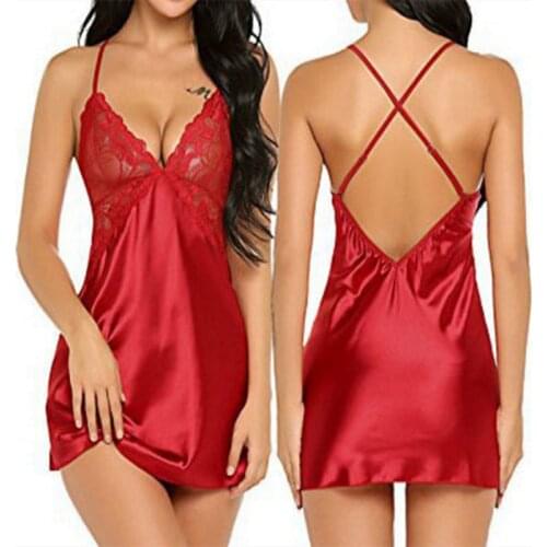 Ladies Transparent Sexy Underwear Erotic Full Lace See-through Lingerie Backless Hollow Out Lingerie Nightwear