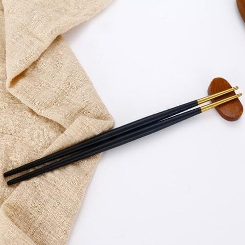 1 Pair Chopsticks Non-Slip Kitchen Tableware Stainless Steel Chopsticks Metal Chopsticks Reusable Noodle Hanamaki Dropshipping