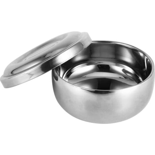 Stainless Steel Shaving Bowl/Mug For Men Shaving Brush Soap Baber Facial Beard Cleaning Shaving Razor Brush Cleaning Container