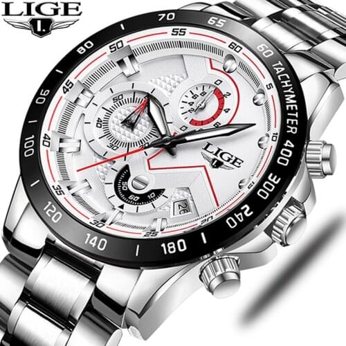 Relogio Masculino LIGE 2020 Fashion Mens Watches Top Brand Luxury Wrist Watch Quartz Clock Blue Watch Men Waterproof Chronograph