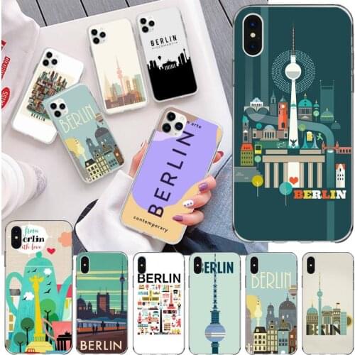 Berlin Art Design Novelty Fundas Custom Photo Soft Phone Case for iPhone 11 pro XS MAX 8 7 6 6S Plus X 5S SE 2020 XR cover