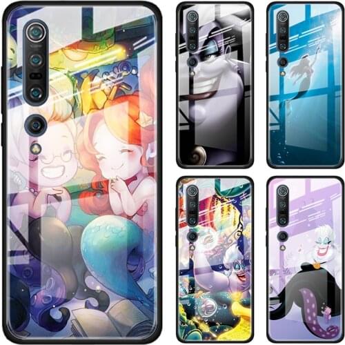 Ursula The Little Mermaid Tempered Glass Cover For Xiaomi Mi 11 Ultra 11i 10T Note 10 CC9 CC9E 9T Lite Pro Phone Case Coque