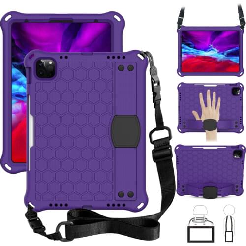 Kids Safe EVA Shockproof Case for iPad Air 4 10.9 iPad Pro 11 2020 2018 Kid Cover Portable Handle Stand Case with Shoulder Strap