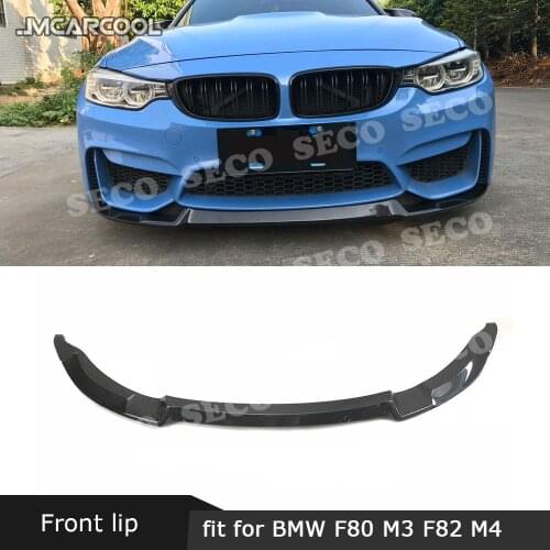 For BMW F80 M3 F82 F83 M4 2014-2018 Front Lip Spoiler Carbon Fiber / FRP Head Bumper Chin Shovel Guard Trim Car Styling