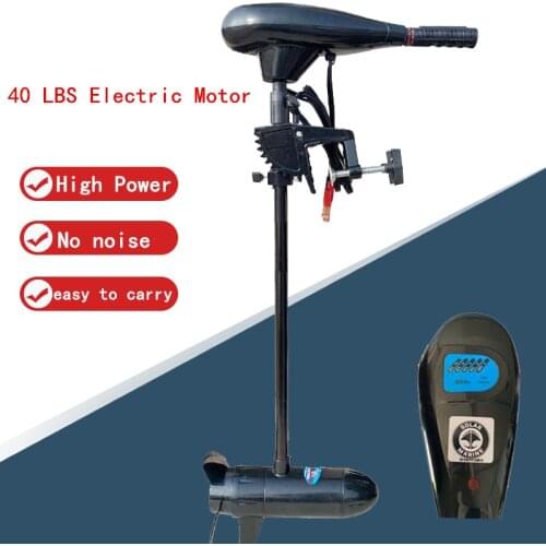 Wholesale 40 LBS 12 V Electric Outboard Brush Motor Transom Mounted Power Fishing Boat Engine Inflatable Kayak Propeller