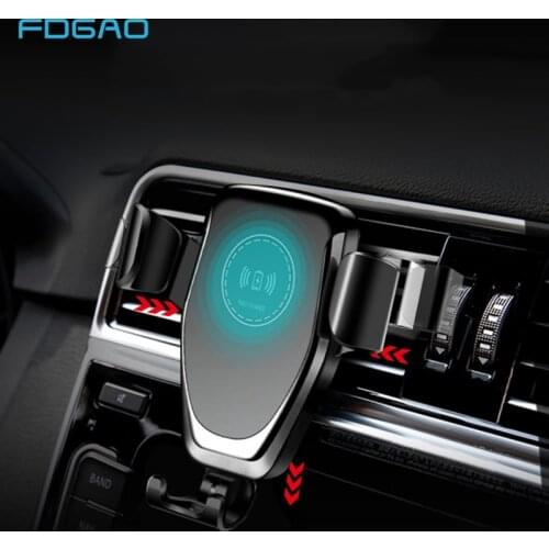 FDGAO 10W Qi Wireless Car Charger Automatic Mount for IPhone 11 XS X XR 8 Fast Charging Car Phone Holder for Samsung S20 S10 S9