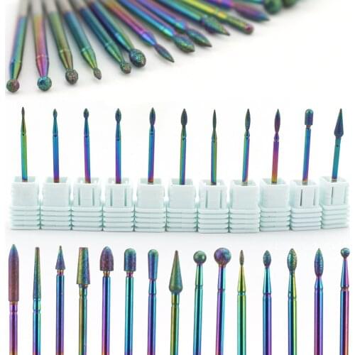 29 Models Ceramic Carbide Nail Drill Bit Rotate Burr Milling Nail Cutter Bits Electric Drill Machine for Manicure Pedicure Tools