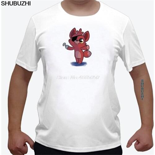 Free shipping Short Sleeve FNAF Plush Foxy Men T-Shirt Hip Hop Tee Shirt cotton O-Neck TShirt Man Brand Clothing Of Teenager