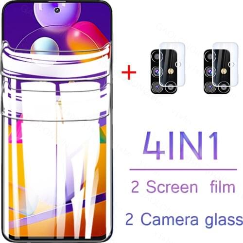 4 in 1 hydrogel film for samsung galaxy m31s m31 prime camera lens glsas on galaxy m 31 s 31s 2020 m315f 6.4'' protective glass