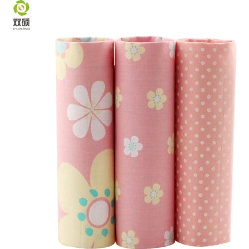Tilda Cotton Fabric Patchwork Telas Patchwork Fabric Fat Quarter Bundles Fabric For Cloth Dress Doll Skirt 40X50cm 3pcs/lot