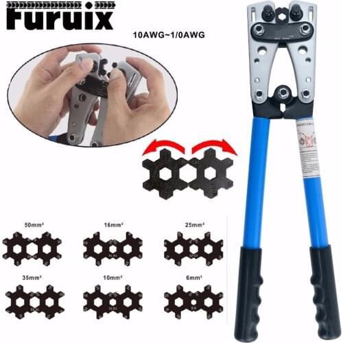 HX-50B COPPER TUBE TERMINAL CRIMPING TOOL CRIMPING PILER crimping tools 6-50mm2 Cable Lug Crimper Cu/Al Terminal