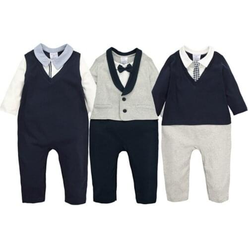 Y32- Free shipping Baby Romper baby boys romper Gentleman child modeling climb children clothing costume