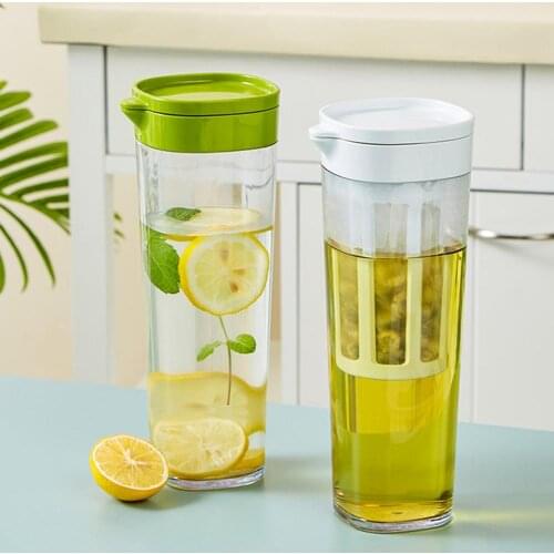 1.1L Refrigerator Fruit Juice Lemonade Cold Transparent Water Bottle Rotating Infuser Container Kitchen Drinkware Accessories
