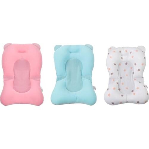 Baby Bath Mat Bath Tub Non-Slip Bathtub Seat Support Mat Safety Security Bath Support Cushion Soft Pillow Shower Pad For Newborn