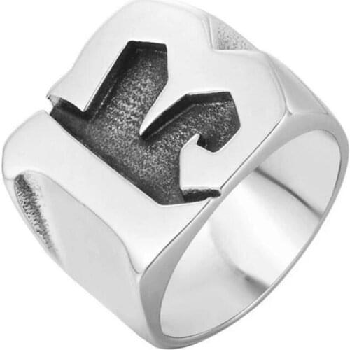 Personality Lucky 13 Ring Stainless Steel Jewelry Fashion Charms Lucky 13 Biker Ring For Men