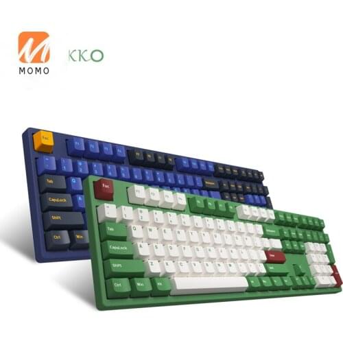 Red Bean Matcha Mechanical Keyboard 87/108 Key PBT Key Cap Wired Gaming Computer Notebook Dedicated