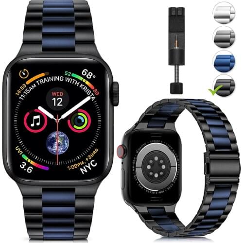 Metal Watchband for Apple Watch 6 Bands 44mm 42mm 40mm 38mm Stainless Steel Replacement Strap for iWatch SE Series 6/5/4/3/2/1