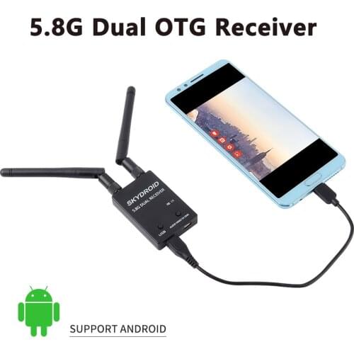 Upgrated Skydroid 5.8G FPV Dual Receiver Mini OTG VTX 150CH FPV Receiver UVC Video Downlink Android Phone Video Capture Card