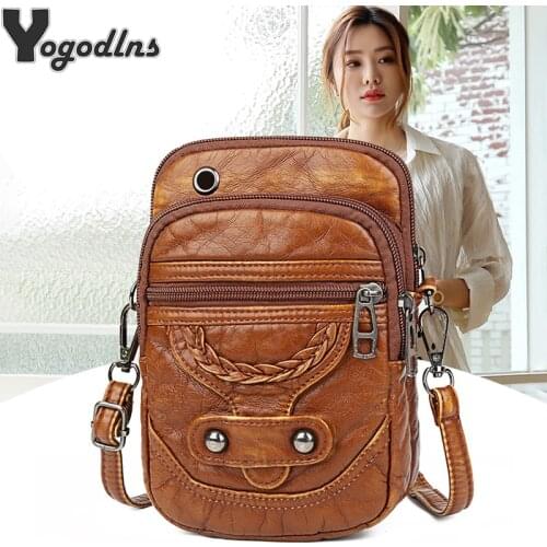 New Women Crossbody Bag High Quality PU Leather Mini Shoulder Bags For Female Vintage Messenger Bags Bolsa Handbag Purse