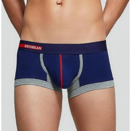Mens boxer underwear Cotton low-waist sexy Comfortable and breathable shorts boxer male underwear