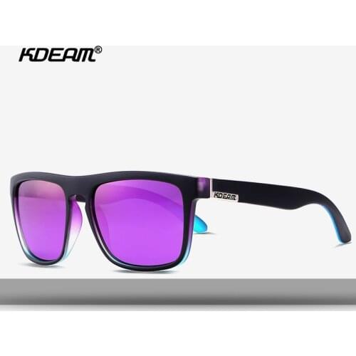 KDEAM Classic Square Polarized Sunglasses Men and Women Retro 100% UV Protection Driving Shades Mirror Sun Glasses for Men Women