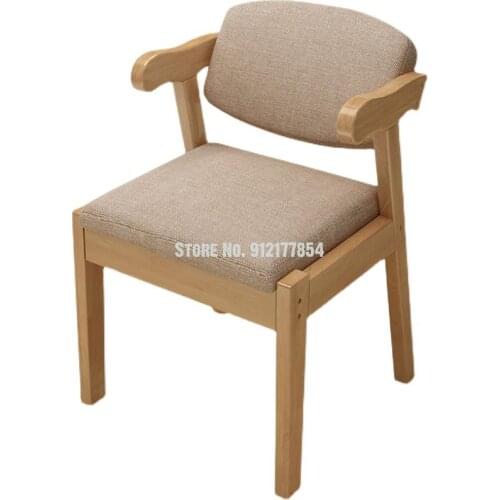 Dining Chair Household Solid Wood Chair Back Chair Stool Modern Minimalist Casual Bedroom Computer Study Study Dining Table And