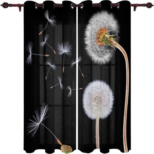 Kitchen Window Curtains Dandelion Simplicity Adult Children Bedroom Decoration Living Room Hanging ClothTreatment Curtains