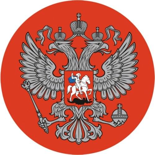 S52011# 13/15/17CM Personality PVC Decal Coat of Arms of the Russian Federation Waterproof Car Sticker on Motorcycle Laptop
