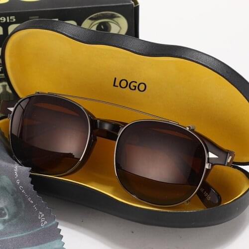 Clip On Sunglasses Men Johnny Depp Polarized Sun Glasses Women Luxury Brand Acetate Frame Vintage Lemtosh Eyeglasses Top quality