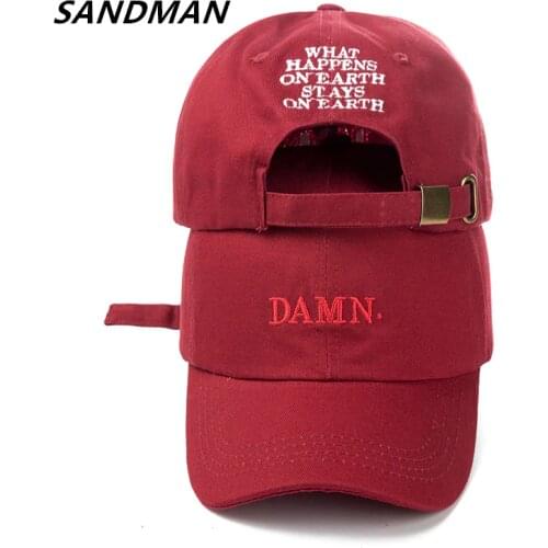SANDMAN High Quality Rapper Kendrick Lamar Damn Snapback Cap Embroidery DAMN Dad Hat Women Men Baseball Cap Hip Hop Hat Bone