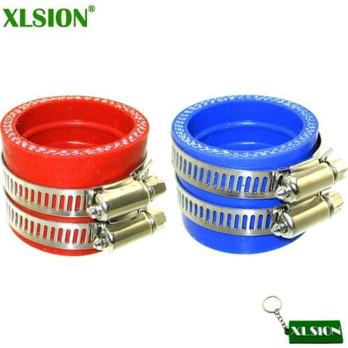 XLSION Red Blue Carburetor Carb 40mm Intake Pipe Rubber Manifold Adapter Boot Sleeve Joint For Pit Dirt Bike Motorcycle