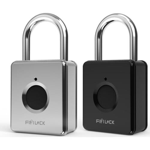 Fipilock Fingerprint Lock Mini Smart Padlock Biometric Cute Lock With USB Rechargeable Waterproof IP65 Anti-Theft