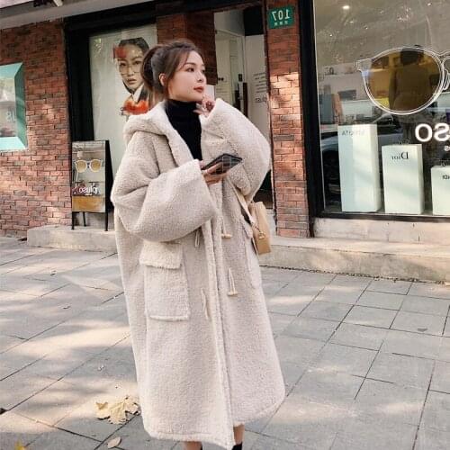 Winter Jacket Women Coat Faux Lamb Fur Coat Female Winter Jackets Warm Thick Fashion Plush Coat Long Coat Women Faux Fur Coat