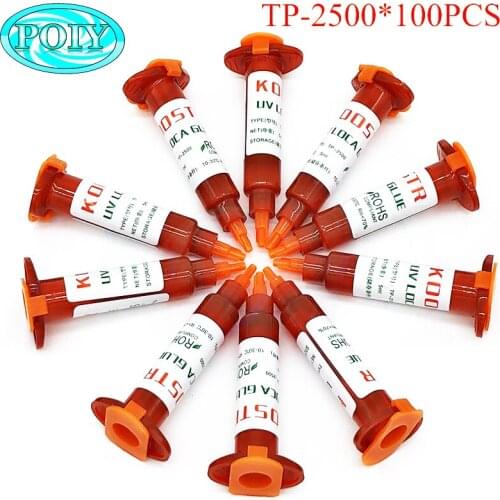 100pcs/lot 5g TP-2500 LOCA UV glue liquid optical clear adhesive tp 2500 uv glue tp2500 for touch screen samsung galaxy iPhone