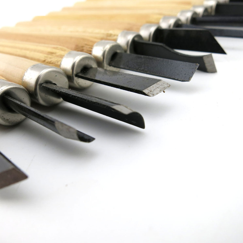 12pcs Professional Wood Carving Chisel Knife Hand Tool Set For Basic Detailed Carving Woodworkers Gouges Multi Purpose DIY