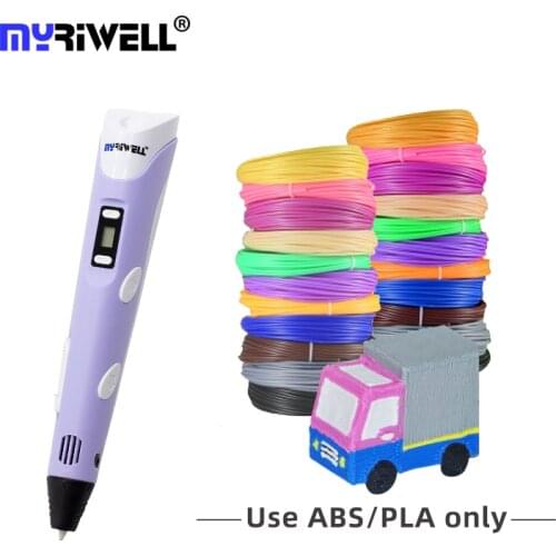 Myriwell 3D Printing Pen 3D Pen LCD Display PLA/ABS Filaments 3D Drawing Printer For Kids/Adults Creative Design Drawing