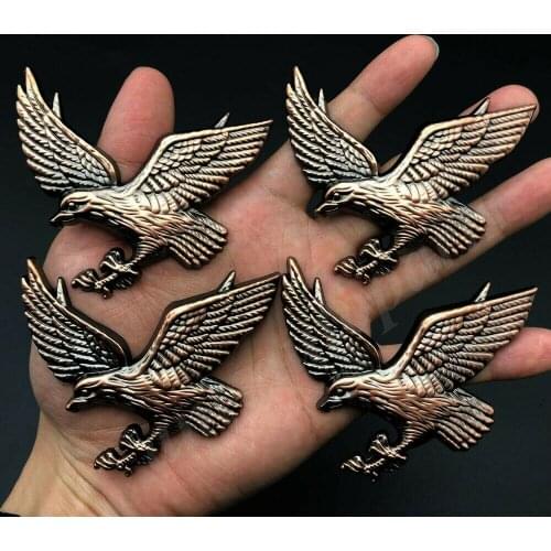 4pcs 3D Metal Eagle Hawk Logo Car Trunk Rear Fender Emblem Badge Decal Sticker