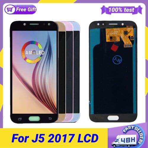 Tested 5.0" Amoled LCD for Samsung Galaxy J5 2017 J530 J530F LCD Display Touch Screen Digitizer Assembly Lcd for J5 Pro 2017