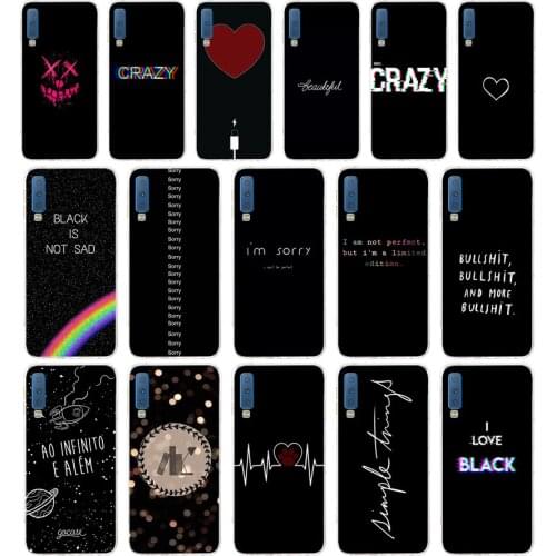 93 Color text on a black background gift Soft Silicone Tpu Cover phone Case for Samsung Galaxy A6 Plus A7 2018 A9 star Lite Case