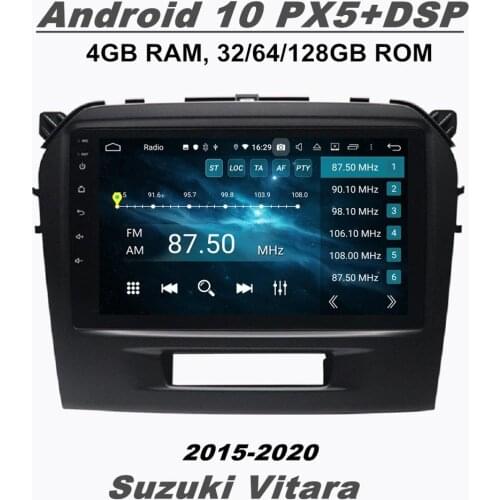 4gb+128gb DSP 9" Android 10 Car Radio DVD GPS Navigation Bluetooth 5.0 WIFI for Suzuki Vitara 2015-2020 Car Multimedia Player