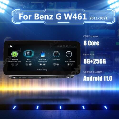 8+256GB Android 11.0 Snapdragon 662 car radio GPS For Mercedes Benz G Class W461 W463 2011-2021 multimedia player Head Unit