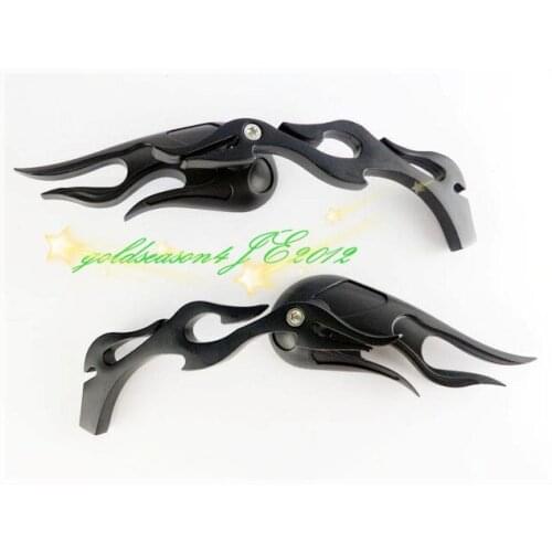 Freeshipping Black Flame Custom Side Mirrors for Honda Shadow VT VTX CB CBR 600 1000 RR