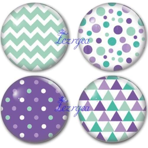 Digital Collage glass cabochon,purple Emerald green Digital images Round photo glass cabochon demo flat back Making findings