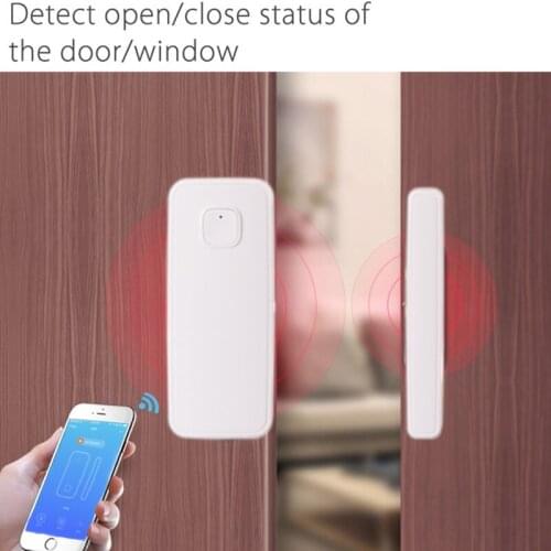 1Pc Tuya Wifi Door Window Sensor Detector Alarm Smart Life Compatible With Alexa Google Home