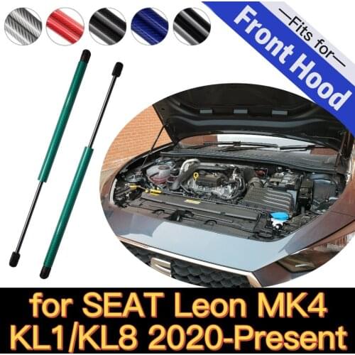 Hood Dampers for SEAT Leon MK4 KL1 KL8 2020 Front Bonnet Hood Modify Gas Struts Carbon Fiber Spring Damper Lift Support Absorber