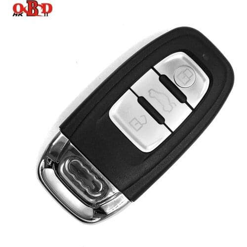 HKOBDII 3 Button Smart Remote Car Key Shell Insert Small Blanks For Audi A4L A6L A5 RS5