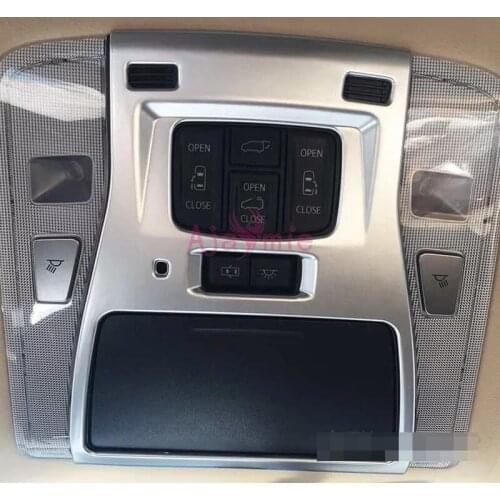 Chrome Car Styling Interior Reading Lamp Light Switch Overlay Panel 2016-2019 For Toyota VELLFIRE 30 Alphard Accessories