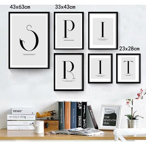 Canvas Painting Wall Art Pictures Motivational 26 Letters Posters And Prints Wall Pics For Living Room Home Decoration