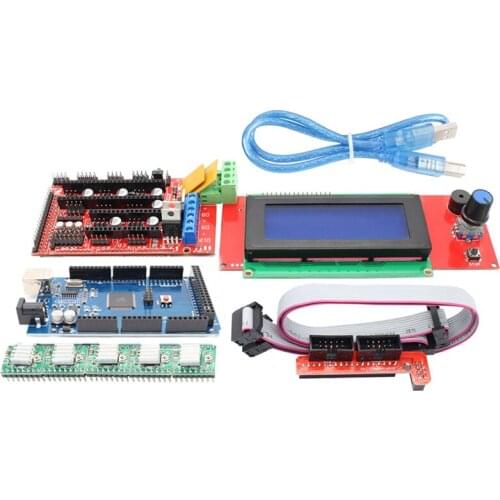 1pcs Mega 2560 R3 + 1pcs RAMPS 1.4 + 5pcs A4988 Stepper Driver Module +1pcs 2004 LCD3D Printer Board Parts kit Part Set